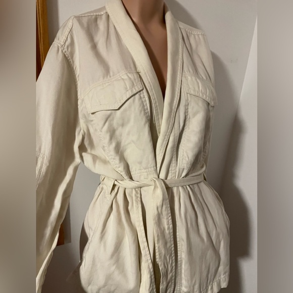 GAP Jackets & Blazers - L NWT belted blazer soft jacket cardi cream
